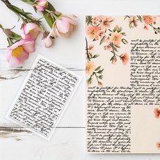 도장 1PC 텍스트 배경 스탬프 인감 고무 사진 만들기 DIY 투명 카드 스크랩북 공예 실리콘