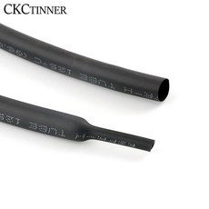 1/5Meter 2:1 원형 직경 1mm / 1.5mm / 2mm / 3mm / 4mm / 5mm / 6mm-40mm 길이 열 수축 튜브 검정색 튜브, 09 1.5mm, 02 1M, 1개