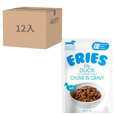 Eries 伊瑞思 益生元主食狗餐包 85g*12入, 85g, 12個, 鴨 雞 鮪三拼