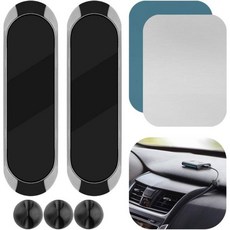 GEEKRIA 자기 차량 거치대 실버 Echo Auto 호환 무선 블루투스 FM 송신기 라디오 수신기 브라켓 범용 대시보드