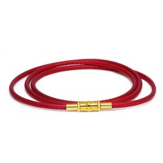 可定製款項鍊繩 適用本命年男女款 吊墜掛繩 鎖骨項鍊 蠟繩, 1個, 1.5mm紅色,60釐米