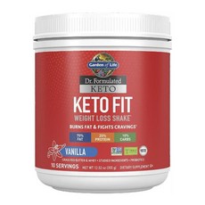 Garden of Life (生命花園) Dr. Formulated Keto Fit 減肥奶昔香草, 1個, 355克