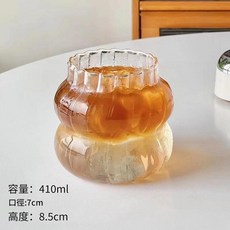 高硼矽玻璃條紋吸管杯 530ml, 條紋款雲朵, 1套, 1L