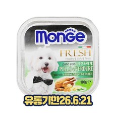 바우와우 강아지 Monge 사각 캔 100g, 8개, 본상품선택, 닭+야채