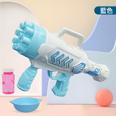 DFMEI 髮光泡泡槍手持吹泡泡機爆款全自動兒童玩具擺地攤, 1個, 藍色火箭筒泡泡槍9孔(袋裝):如圖