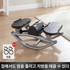 모션 3D 회전 스테퍼 스텝머신 (가정용 실내 운동 / 전신 운동 저항 밴드 포함 / 저충격 밸런스 보드 / 최대 하중 150kg), 은색