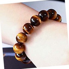 호안석 팔찌 원석 염주 갈색 줄무늬 천연석 액세서리 행운, 1개