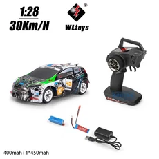 [타임딜] Wltoys 284131 K989 K969 4WD 고속 레이싱 모기 RC카 1/28 2.4GHz 오프로드 RTR RC 랠리 드리프트 자동차 실내 장난감 30 km/h, 01 2B V2 No Box, 1개