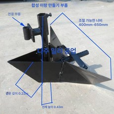 휴립기날 쟁기 배토기 밭갈이 관리기날 경운기 휴립기 도랑, 성형 없는 합성 개간기, 1개