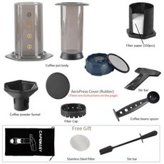 에어로프레스 CAFEMASY 에스프레소 커피 메이커 휴대용 프렌치 바리스타 도구 커피 포트 에어 커피 머신 에어 필터 포함