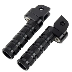 오토바이 CNC 앞 발 페그 발판 혼다 CBR1000RR 600RR CBR600F MSX125 용 조절 식 받침대, 02 Black
