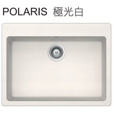 【Häfele 德國】Hafele海福樂 花崗岩結晶石水槽 GALAXY-N100L，耐用易潔，浴室廚房適用, 570.99.706極光白