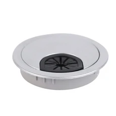 50MM/60MM 데스크 코드 그로멧 와이어 구멍 커버 라인 콘센트 포트 스레딩 박스 웹캠 케이블 전달 사무실, 05 Silver 60MM