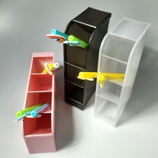 4칸 펜거치대 사무실 볼펜 연필 꽂이, 1개, 핑크