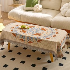 美式提花桌布 茶几裝飾布墊, 中國風, 1個, 90*90cm