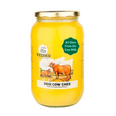 인도정품 Vediko Air Cow Ghee 기버터 100% 순수 버터 자연스럽고 건강한 품종, 1개, 1L