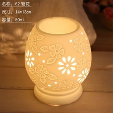 陶瓷插電可調光香薰燈 臥室創意精油燈, 繁花