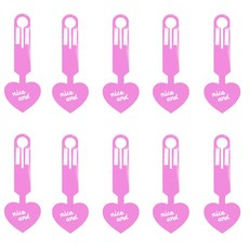 10PCS 밝은 색상 하트 모양 수하물 라벨 여행자와 학생을 위한 사용자 정의 가능하고 쉬운 식별, 인광 물질