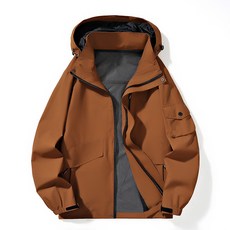 青年男士戶外機能風沖鋒衣夾克外套 情侶登山三合一加絨連帽可拆卸外套 短款運動保暖棉服