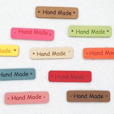헨드메이드 라벨 태그 영어 영문 handmade 수제 DIY 뜨개질 가방 소품 (색상랜덤)