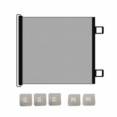 自動伸縮寵物圍欄免打孔隔離防護欄, 1個, 110x78cm