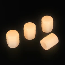 유니버설 빛나는 타이어 밸브 모자 자동차 바퀴 허브 방진 장식 림 줄기 커버 적용 가능한 오토바이 자전, 02 4PCS Yellow