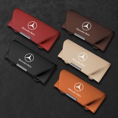 씨플 벤츠 차량용 선글라스 거치대 클립 자동차 안경 홀더 케이스, 와인