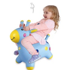 실내 아기 점핑말 승용완구 호핑말 층간소음 장난감 고무말 동물 놀이기구, 1개, Mindlab 옐로우