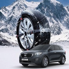 올뉴쏘렌토 차량용 우레탄 타이어체인 벨트형 눈길방지(호환 상품), 1개