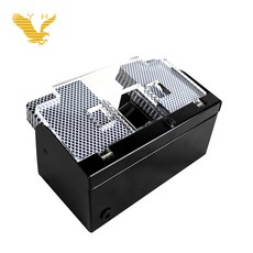 YH 红蓝2副洗牌机 電池插電款 德州撲克百家乐21點遊戲撲克桌配洗牌 年節必備, 1個, 黑色(插電款), 黑色