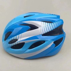 小島生活 兒童青少年單車運動安全帽 直排輪滑板適用, 新款白藍, 1個