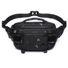 LPPJY 슬링 백팩 크로스바디 슬링 백 체스트백 데이팩 패니 팩 남성용 여성용 방수 캐주얼 팩 슬링 백 전술 야외 하이킹 여행 러닝 스포츠 작업용 블랙 카모 라지 크로스