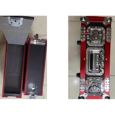 음향 장비 랙케이스 상자 무선박스 하드케이스 엣지 레드 휴대용 3U, 브랜드 커스텀 업그레이드 레드 실버