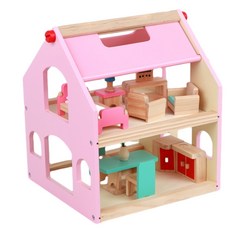 幼兒童迷你別墅模擬公主娃娃屋 過家家玩具, YD - 兩層小別墅粉色1.45, 1個