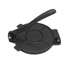 무쇠 토르티야 프레스 다기능 논스틱 토르티야 및 만두 토르티야 메이커 밀가루 토르티야 프레스, 01 Black