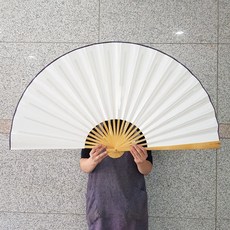 60cm 무지부채 대형부채 종이부채 부채소품 부채장식 대나무부채