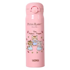 써모스 JNR 시리즈 피터 래빗 컬래버레이션 모델 JNR-502-PRPK, 1개, 베고니아 핑크, 500ml