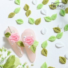 초록 나뭇잎 네일파츠 프레쉬리프 야광 잎사귀, 1개, 초록 나뭇잎 믹스파츠