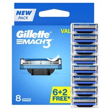 질레트 매치 3 레이저 블레이드 면도기날, 1개, 8개입