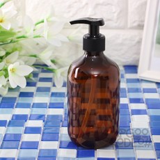 SYH 욕실 디스펜서 원통 샴푸용기 샴푸리필용기1000, 욕실 디스펜서 원통 샴푸용기(500ml) (브라운)