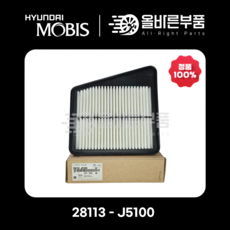 [현대모비스순정] 에어클리너 28113-J5100, 1개, 28113J5100