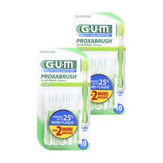 Gum Proxabrush Go-Between Cleaner 牙間刷緊, 2個, 10片