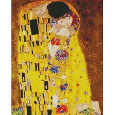 하모니아트 남녀공용 DIY 보석십자수 캔버스형 40X50, 21. 키스, 1개