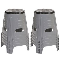 지오리빙 플라스틱 회전의자 10p, 10개, 그레이