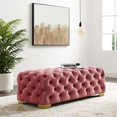 매장 벨벳소파 디자인소파 1200 평상형 900 호텔 패브릭 라운지, 핑크 120x45x40cm