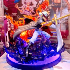 鷹眼 海賊王公仔 燈座發光 航海王 battle record collection 正版公仔, 1個, 無燈座版(鷹眼版本2),含公仔(附正版原盒)