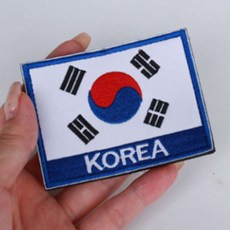 태극기약장 KOREA 태극기마크 찍찍이패치 가방
