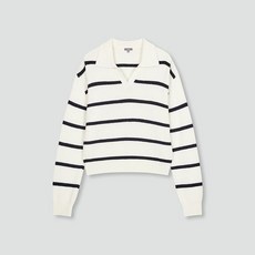 JAJU 여 스트라이프 카라 니트 J115102102057 549784