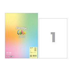 폼텍 CY2-3130 컬러 라벨 A4 20매, 단품