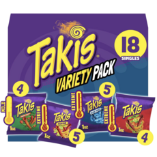 타키스 푸에고 블루히트 또띠아 칩 버라이어티팩 18개세트 511.2g Takis Mix Variety Pack, 18개